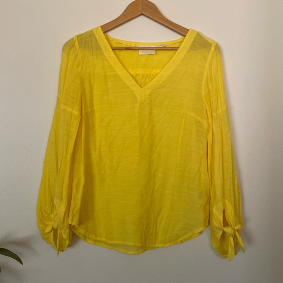 Anthropologie Maeve Draped V-Neck Blouse - Picture 2 of 8